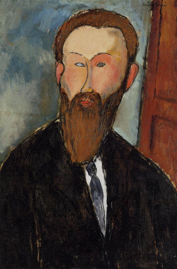 Portrait of the Photographer Dilewski - Amedeo Modigliani Paintings